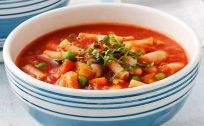 Recipe for pasta soup with vegetables
