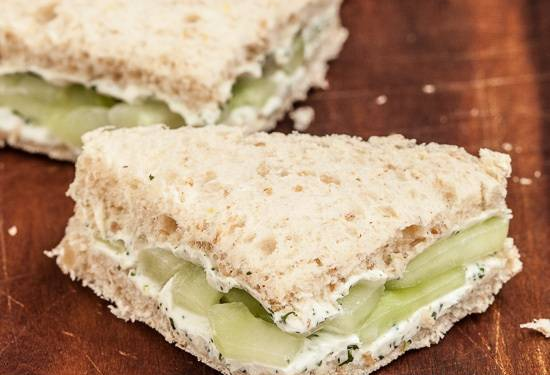 cucumber and lemon diet sandwich