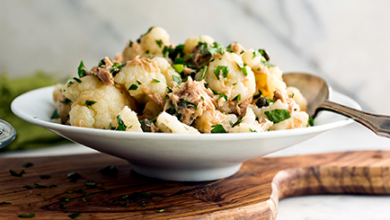 Photo of Recipe for diet salad of cauliflower and tuna with corn