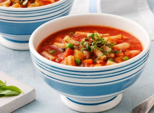 pasta soup with vegetables