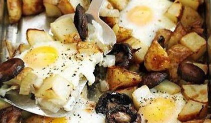 How to make potato eggs with mushrooms