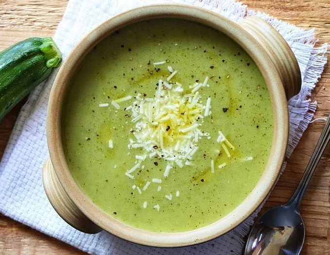zucchini vegetable soup and Spinach recipe