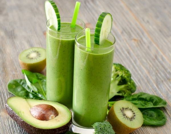 avocado drinks and green fruits