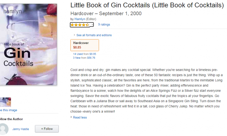 gin cocktail book