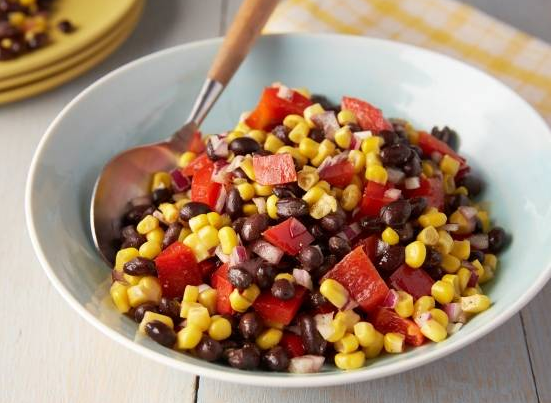 healthy corn salad and red beans Recipe 