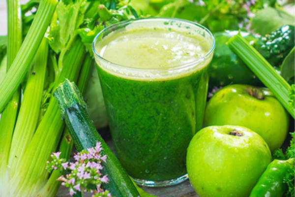 Properties of celery and apple juice